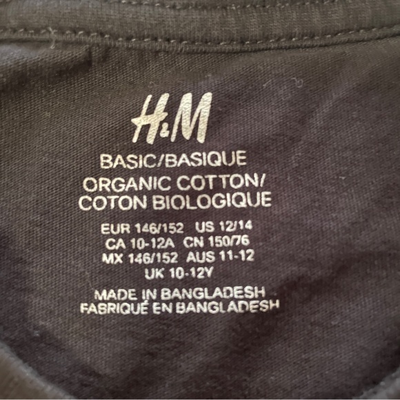 H&M basic t-shirt juniors sz 12/14 - Picture 2 of 5